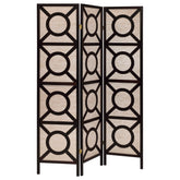 Best Furniture Outlet - Coaster - Vulcan 3 Panel Room Divider Folding Shoji Screen Cappuccino - 900090